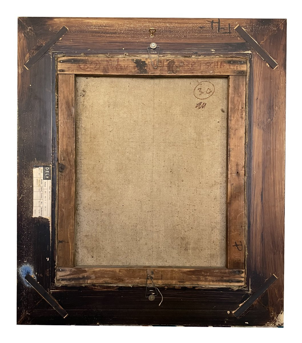 Nature morte cubiste au violon. Artiste : Gilberte Schmitt, née en 1907 - décédée en 2001.Huile-photo-6