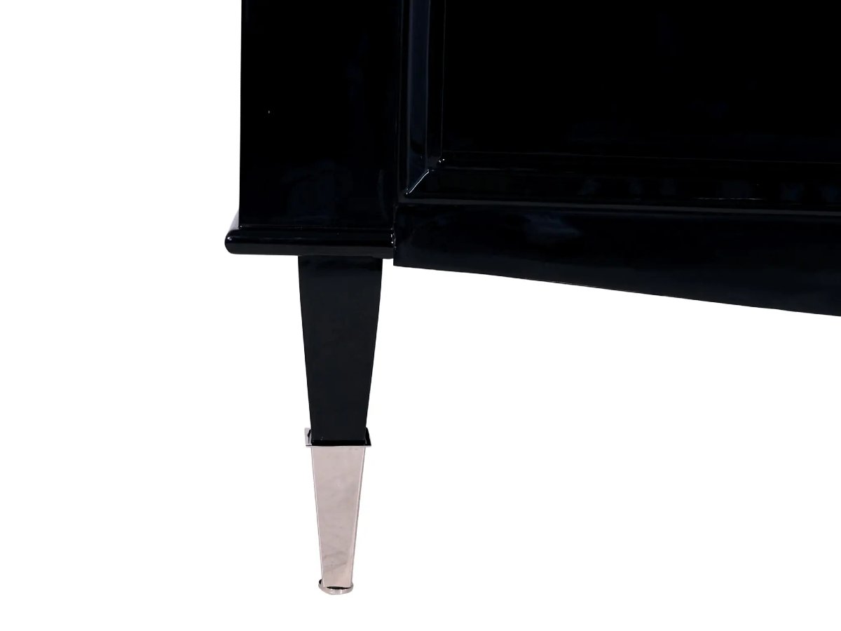 Buffet original et élégant de De Coene & Frères (Belgique), datant d'environ 1940. Laque noire -photo-2