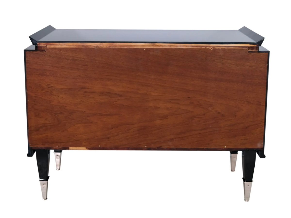 Buffet original et élégant de De Coene & Frères (Belgique), datant d'environ 1940. Laque noire -photo-4