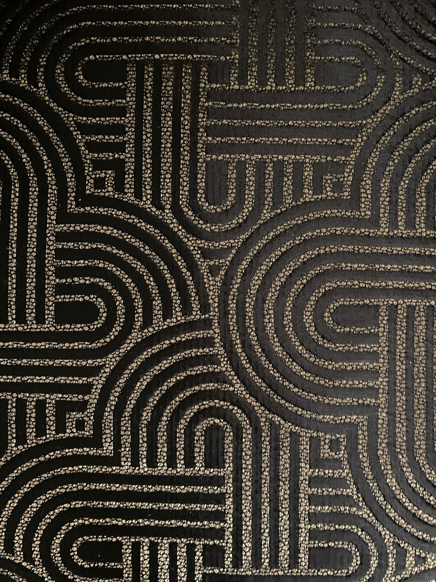 Élégante paire de fauteuils Bergère Art Déco français, vers 1925. En hêtre teinté.-photo-5