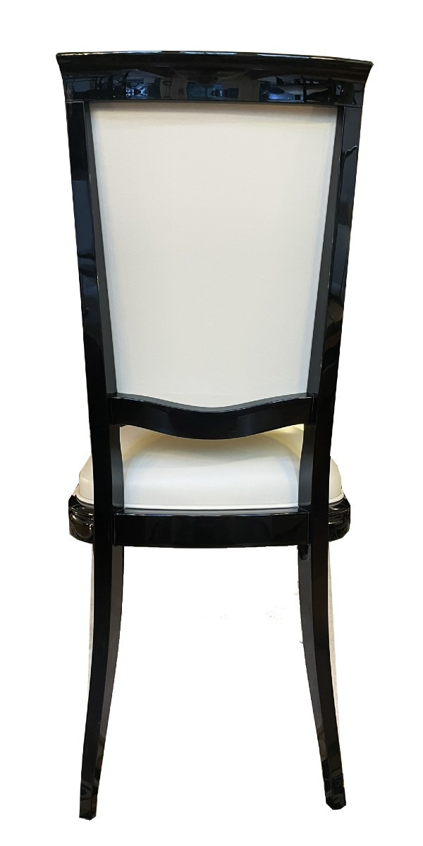 Ensemble élégant de 6 chaises Art déco identiques.  France, vers 1925. Chaises à haut dossier -photo-4