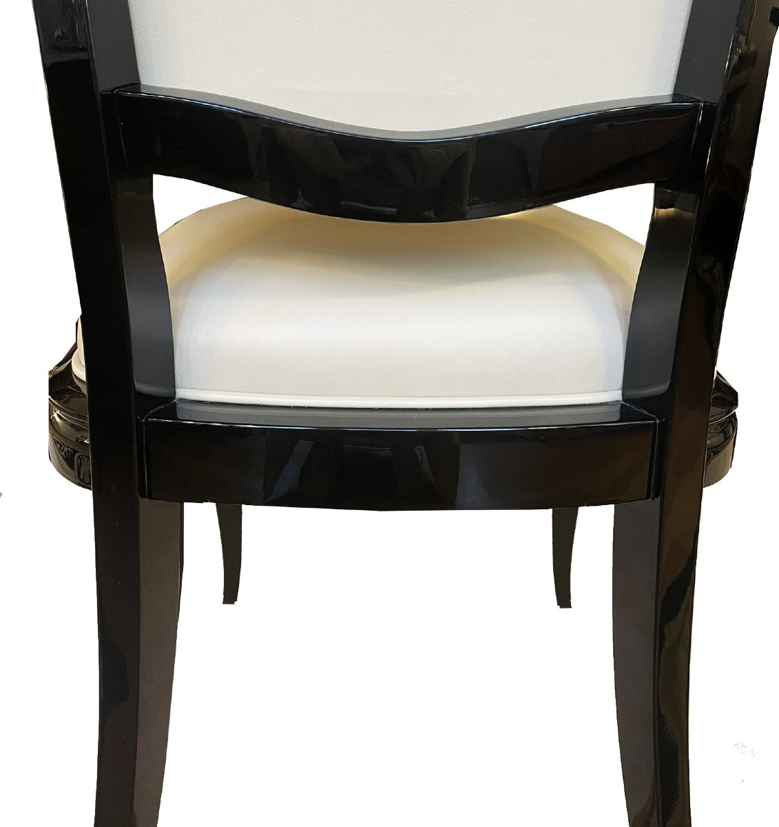 Ensemble élégant de 6 chaises Art déco identiques.  France, vers 1925. Chaises à haut dossier -photo-6