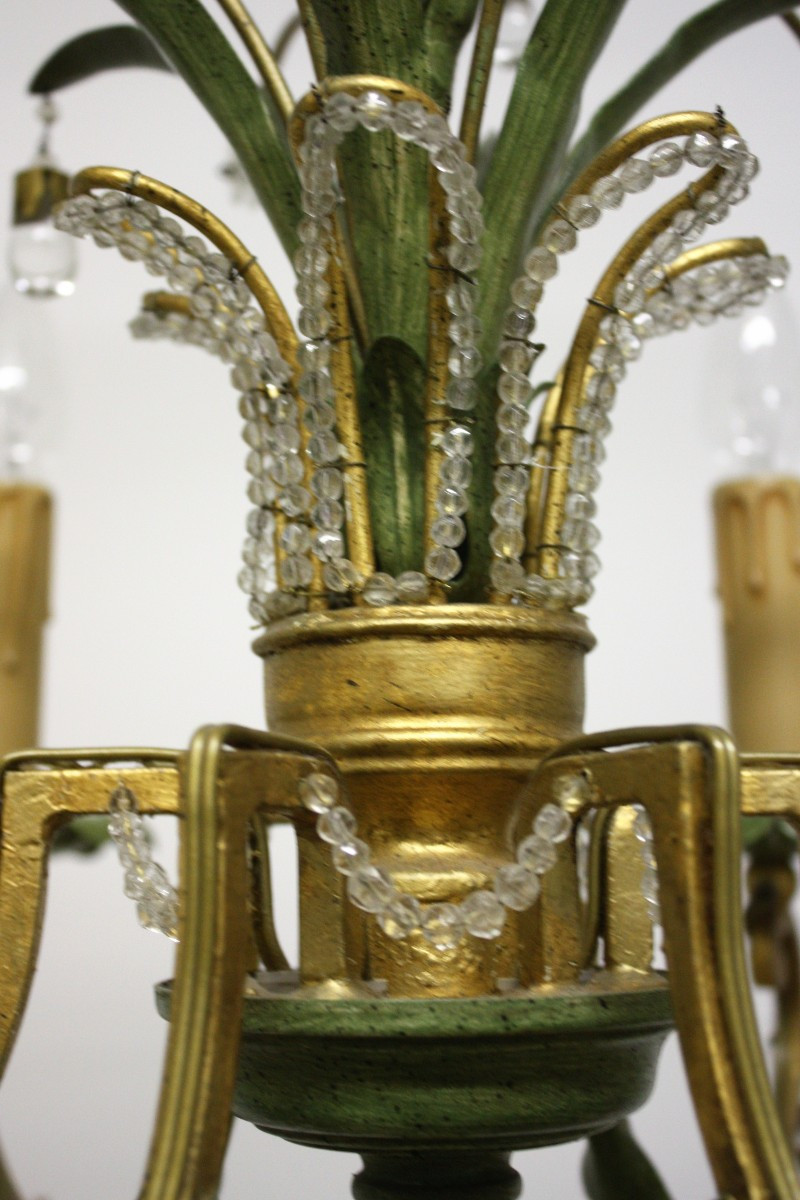 Giovanni Banci Design Chandelier In Coloured Metal, Florence, Circa 1960.-photo-2