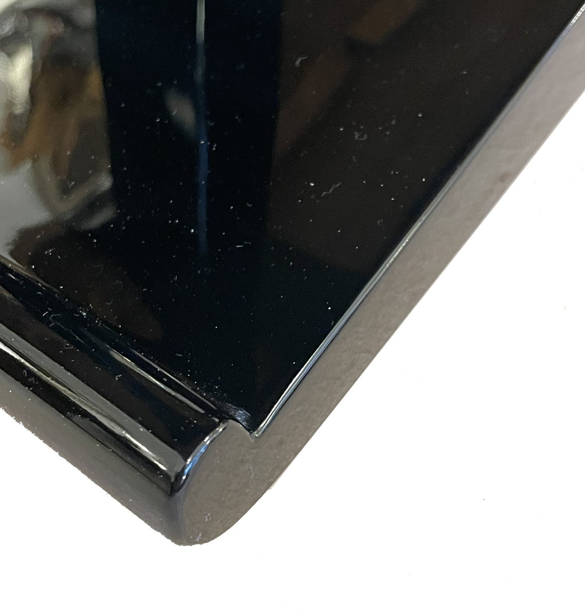 Art Deco Dining Table In Black Lacquer, France, Circa 1930, Tulip-shaped Base With 6 -photo-6