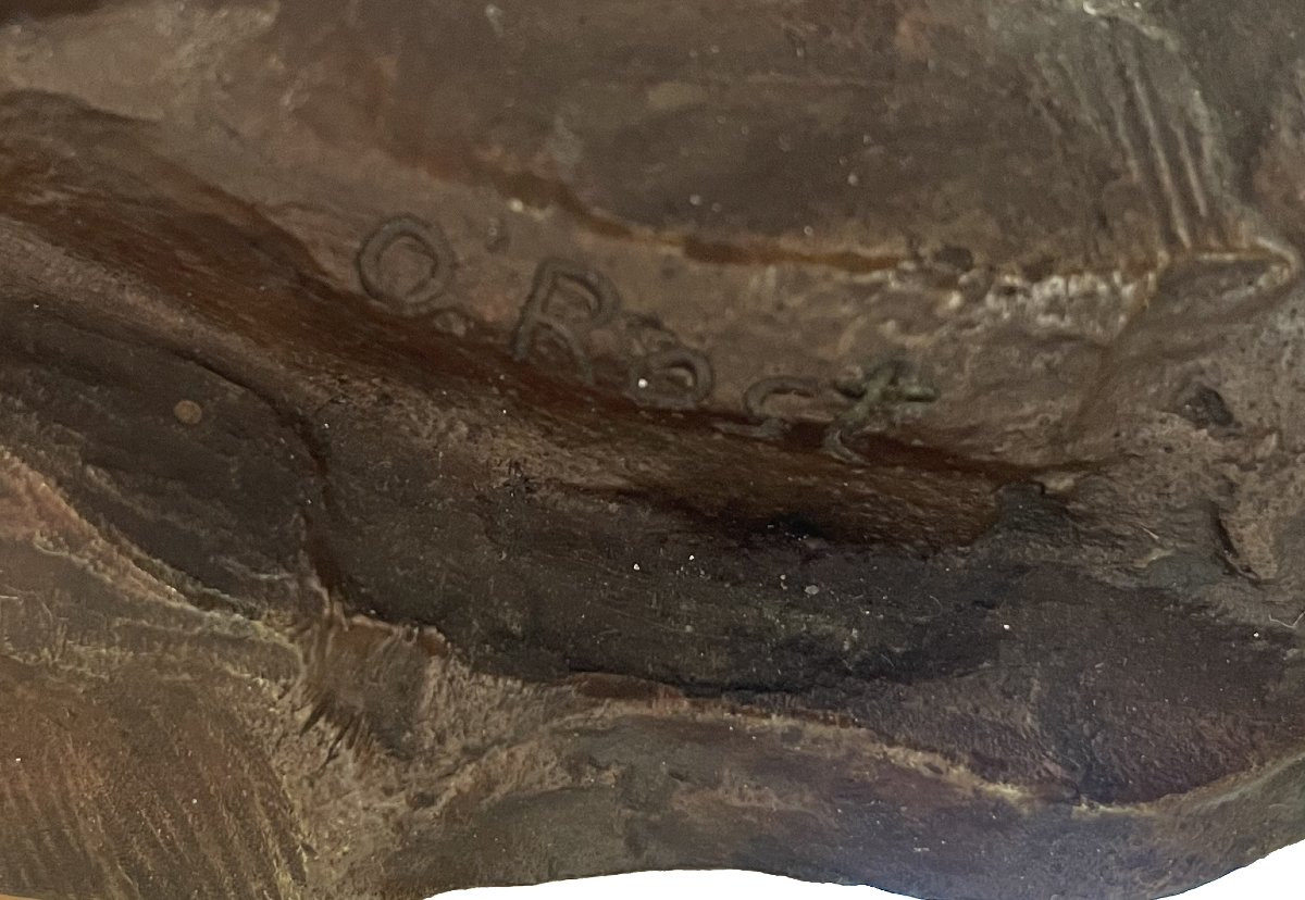 "female Semi-nude" In Bronze, Signed By Otto Rost, German Sculptor (1887-1970), In Döbeln-photo-2