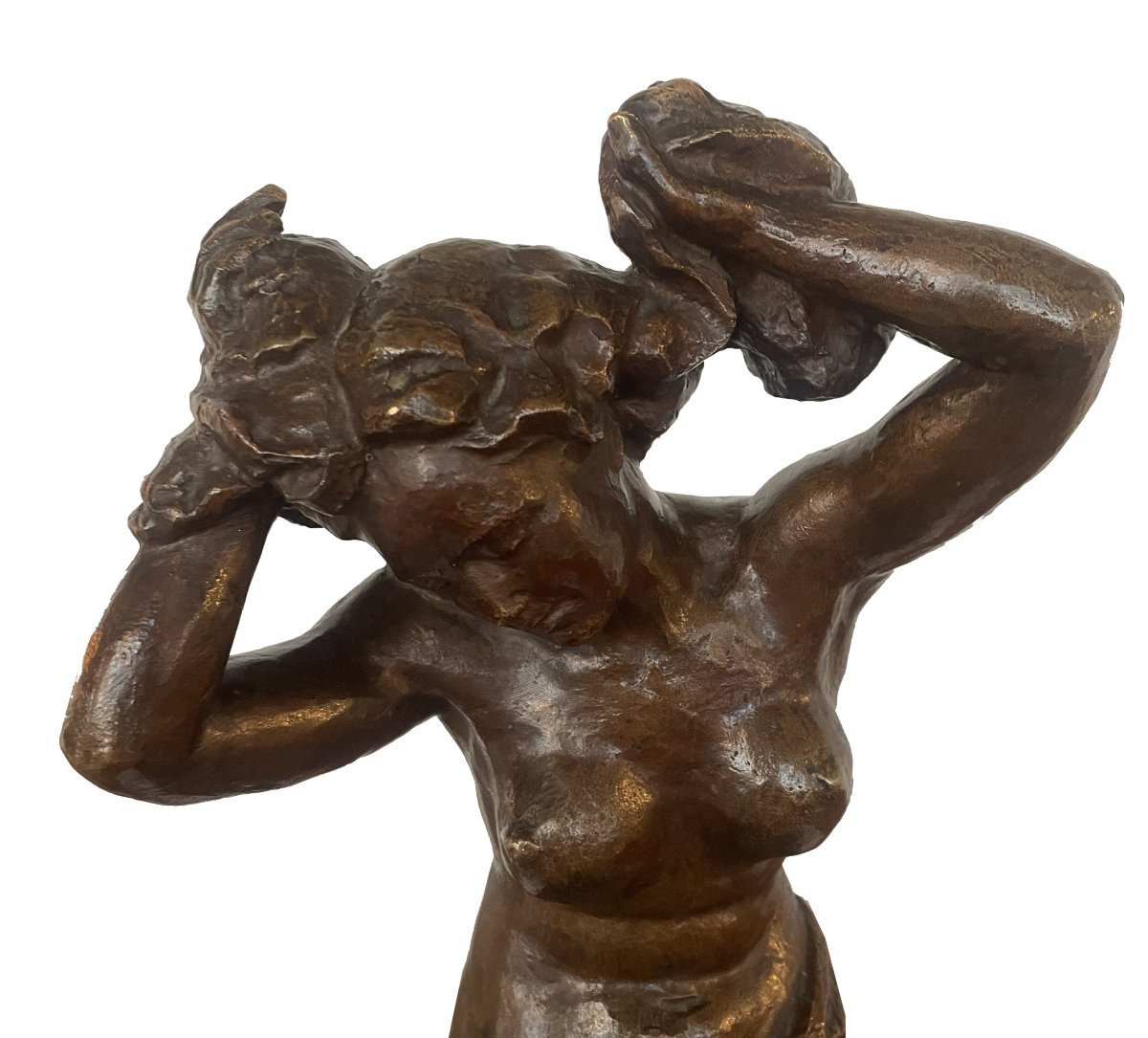 "female Semi-nude" In Bronze, Signed By Otto Rost, German Sculptor (1887-1970), In Döbeln-photo-7