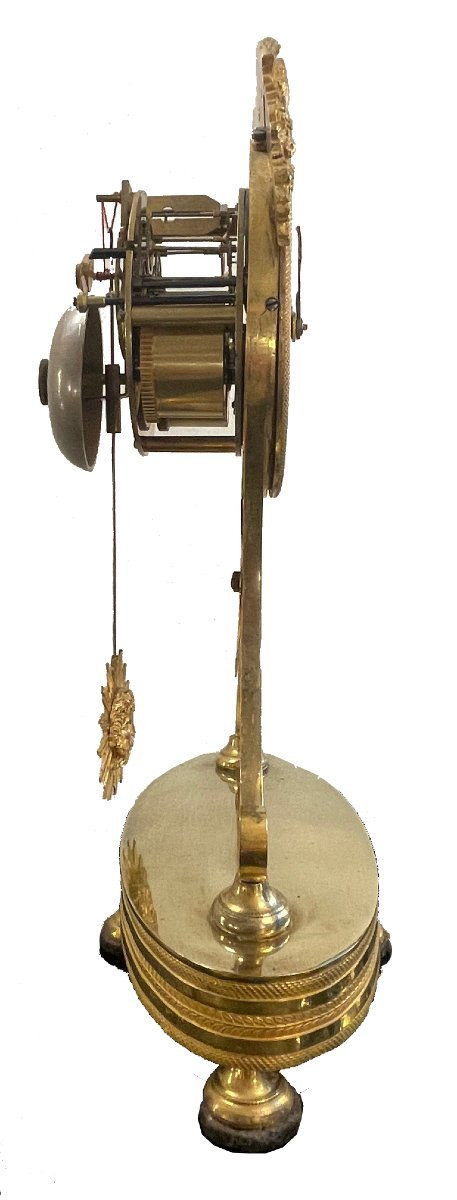 Small Empire-style Clock, Paris Circa 1810, Signed On The Dial: "l.simon à Paris"-photo-2