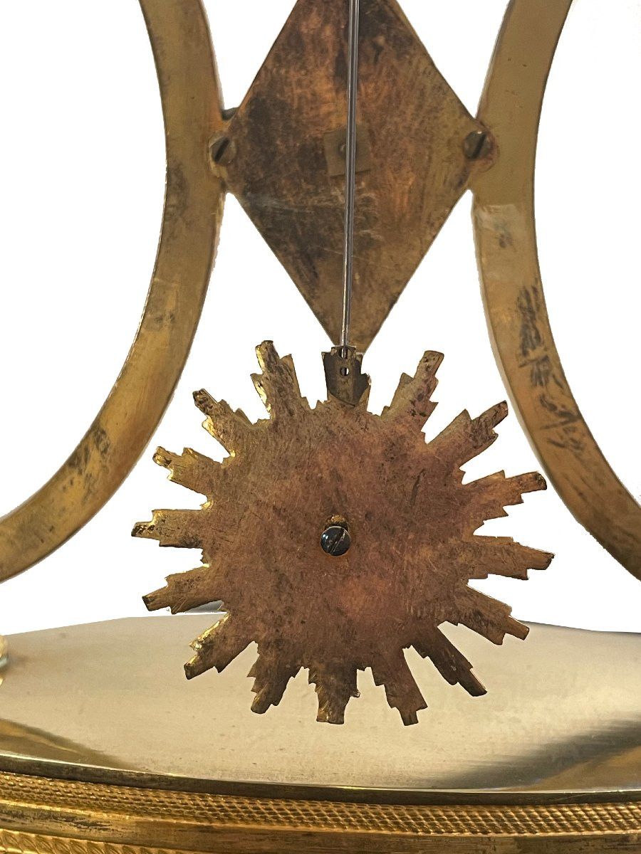 Small Empire-style Clock, Paris Circa 1810, Signed On The Dial: "l.simon à Paris"-photo-8