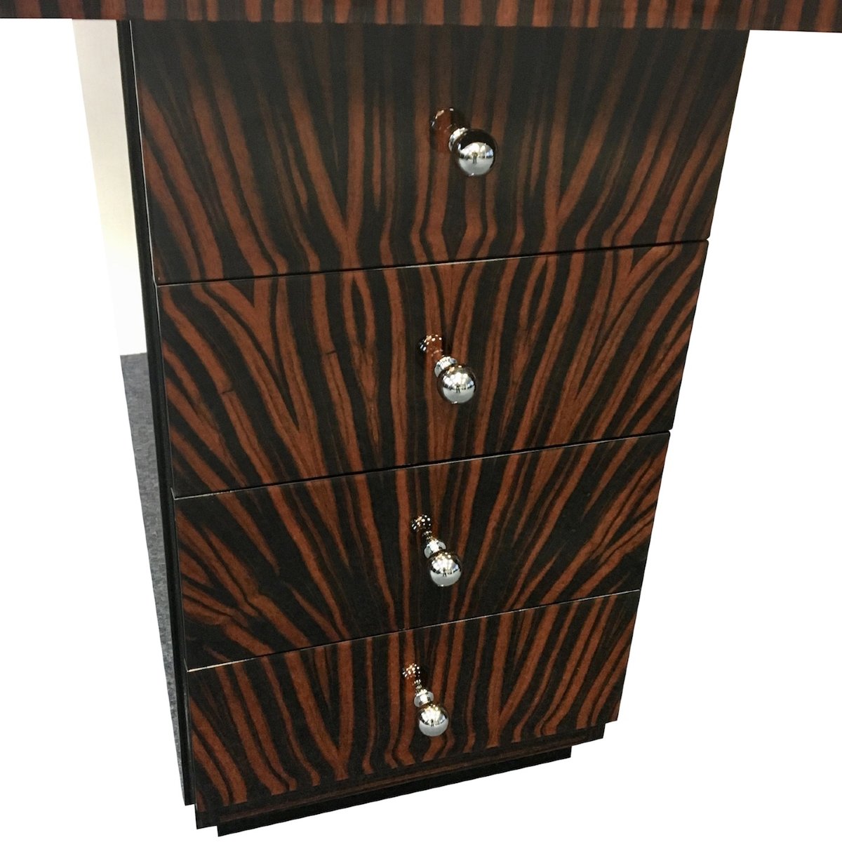 Large Art Deco-style Half-moon Desk-photo-1