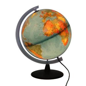 Large Illuminated Globe, Italy, Circa 1970, Plastic And Plexiglass. Electrified. 