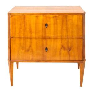 Small Classical Cherrywood Chest Of Drawers, West Germany Circa 1795, Two Drawers