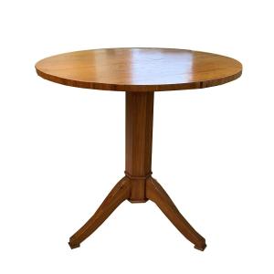 Table Biedermeier, Brandebourg, vers 1820 – bouleau, île aux paons de Berlin, à restaurer