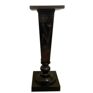 Colonne Art nouveau en bois noirci, vers 1900