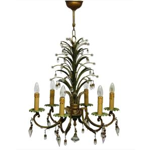 Lustre design de Giovanni Banci en métal coloré, Florence, vers 1960.