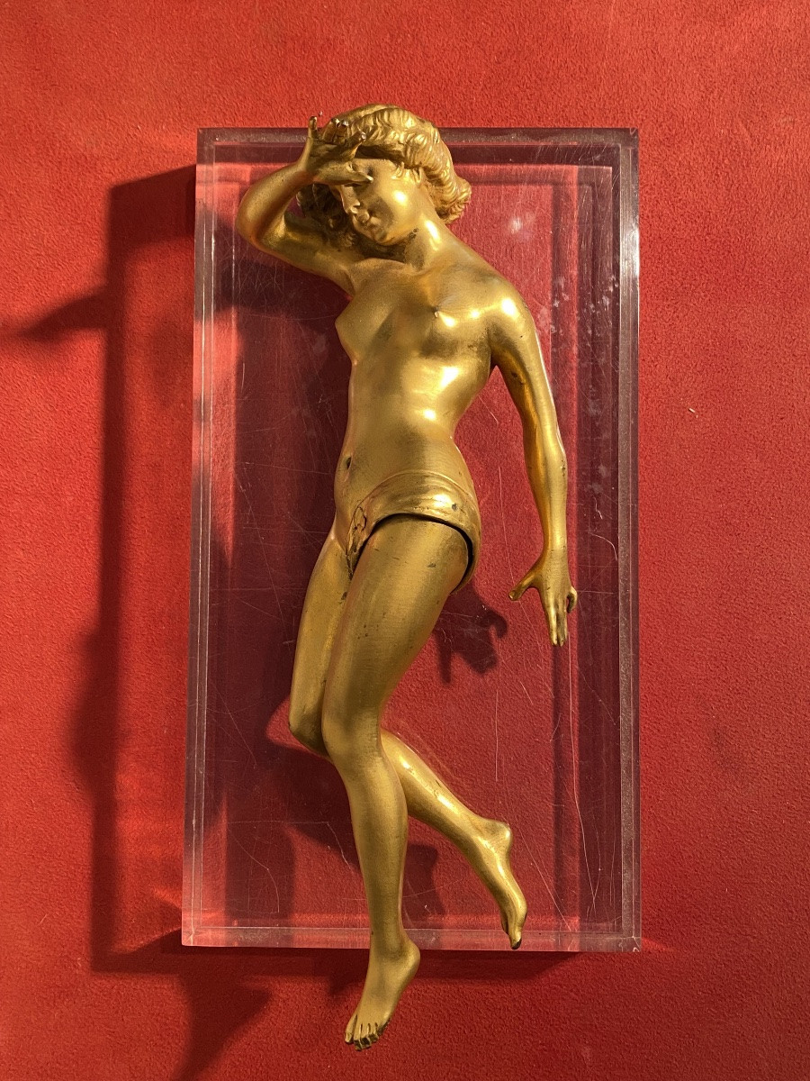 Coupe-cigare nu en bronze doré érotique autrichien vienna-photo-2