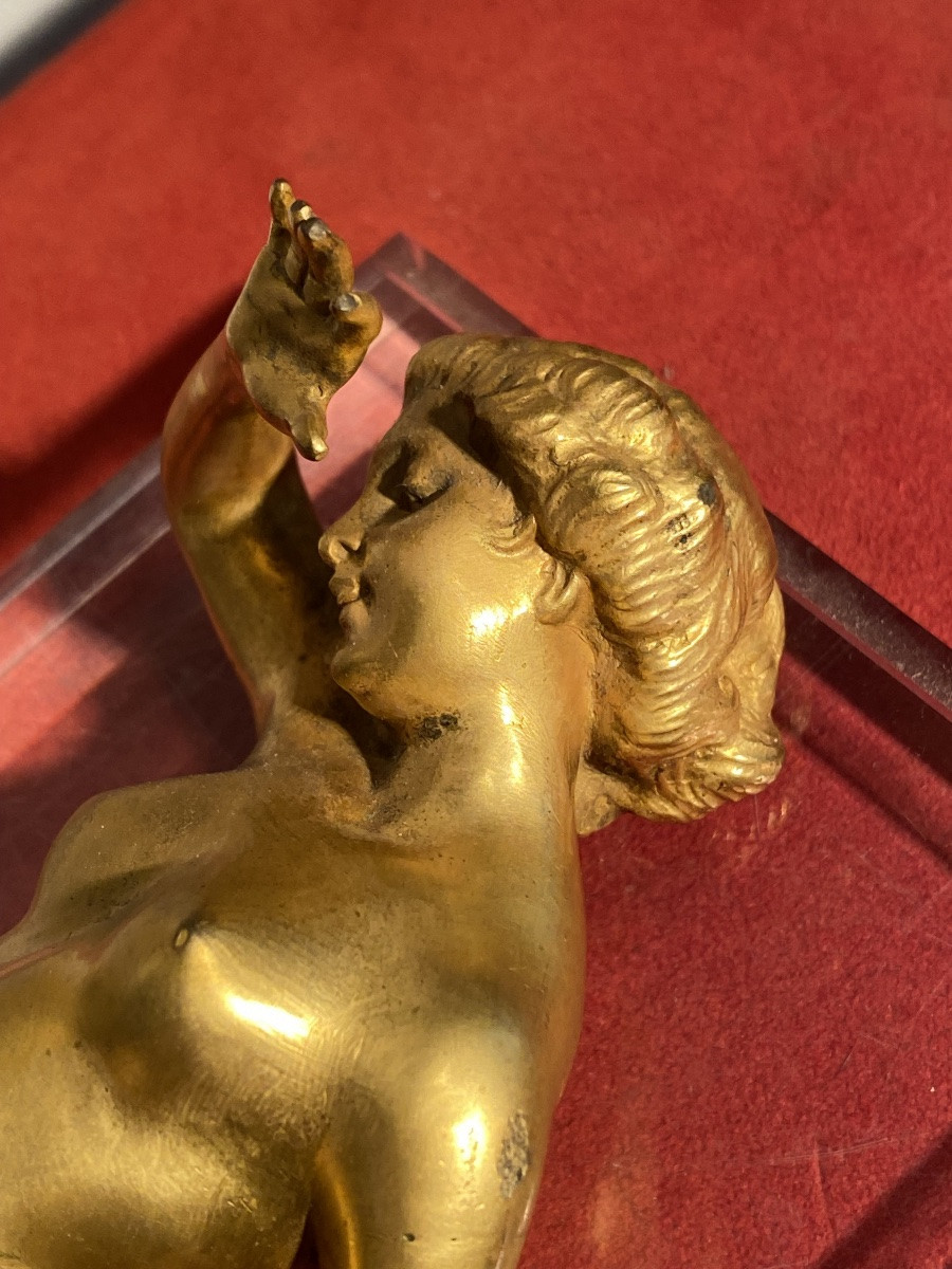 Coupe-cigare nu en bronze doré érotique autrichien vienna-photo-3