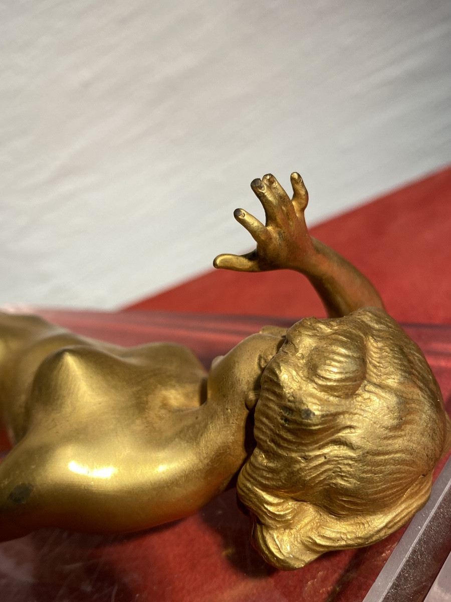 Coupe-cigare nu en bronze doré érotique autrichien vienna-photo-2