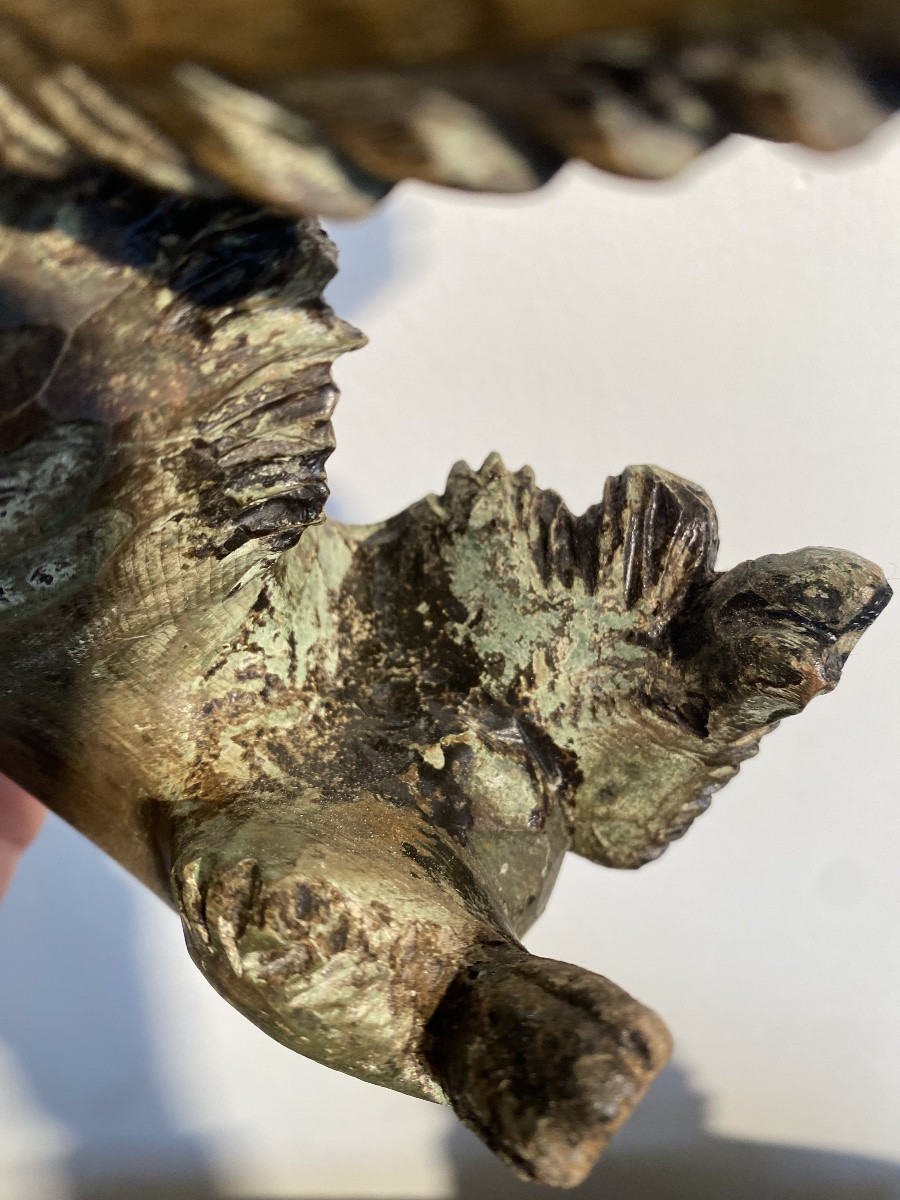 Pair Of 18th Century Carved Wooden Lions-photo-4