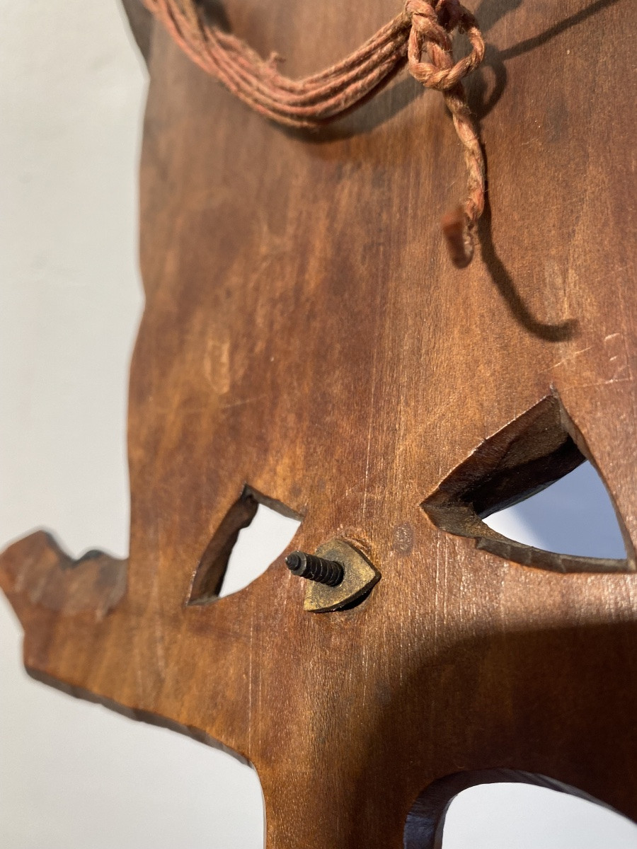 Forêt-noire Ours En Bois Sculpté Miroir 19ème Siècle-photo-2