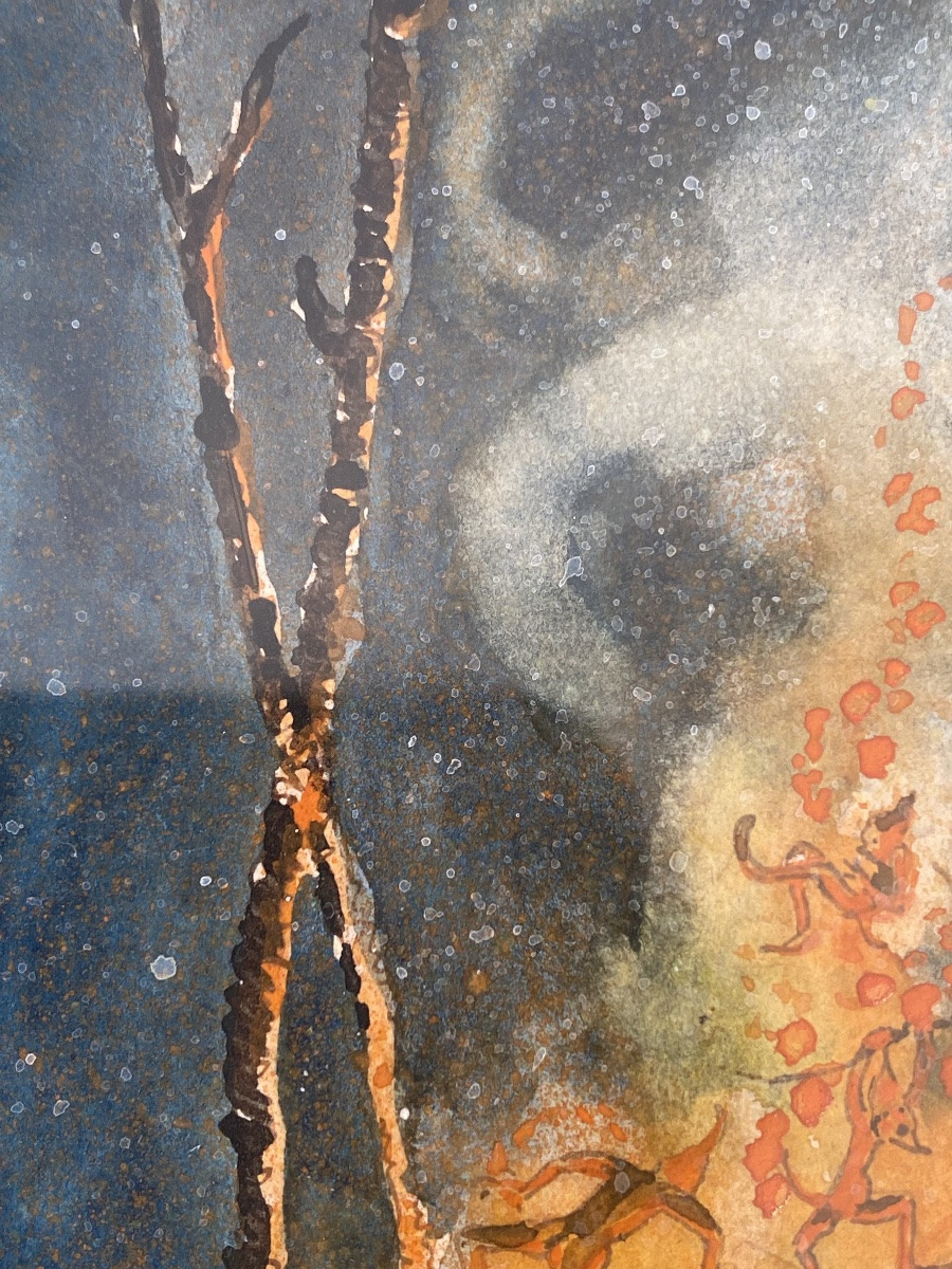 Peinture Symboliste En Gouache Et Aquarelle-photo-7