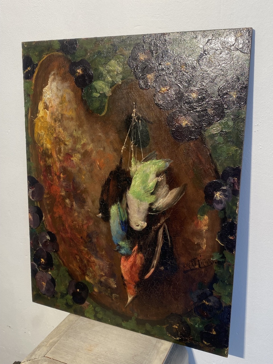 Peinture Huile Sur Bois D’ Evert Pieters-photo-4