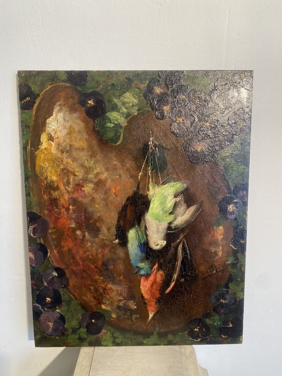 Peinture Huile Sur Bois D’ Evert Pieters-photo-6