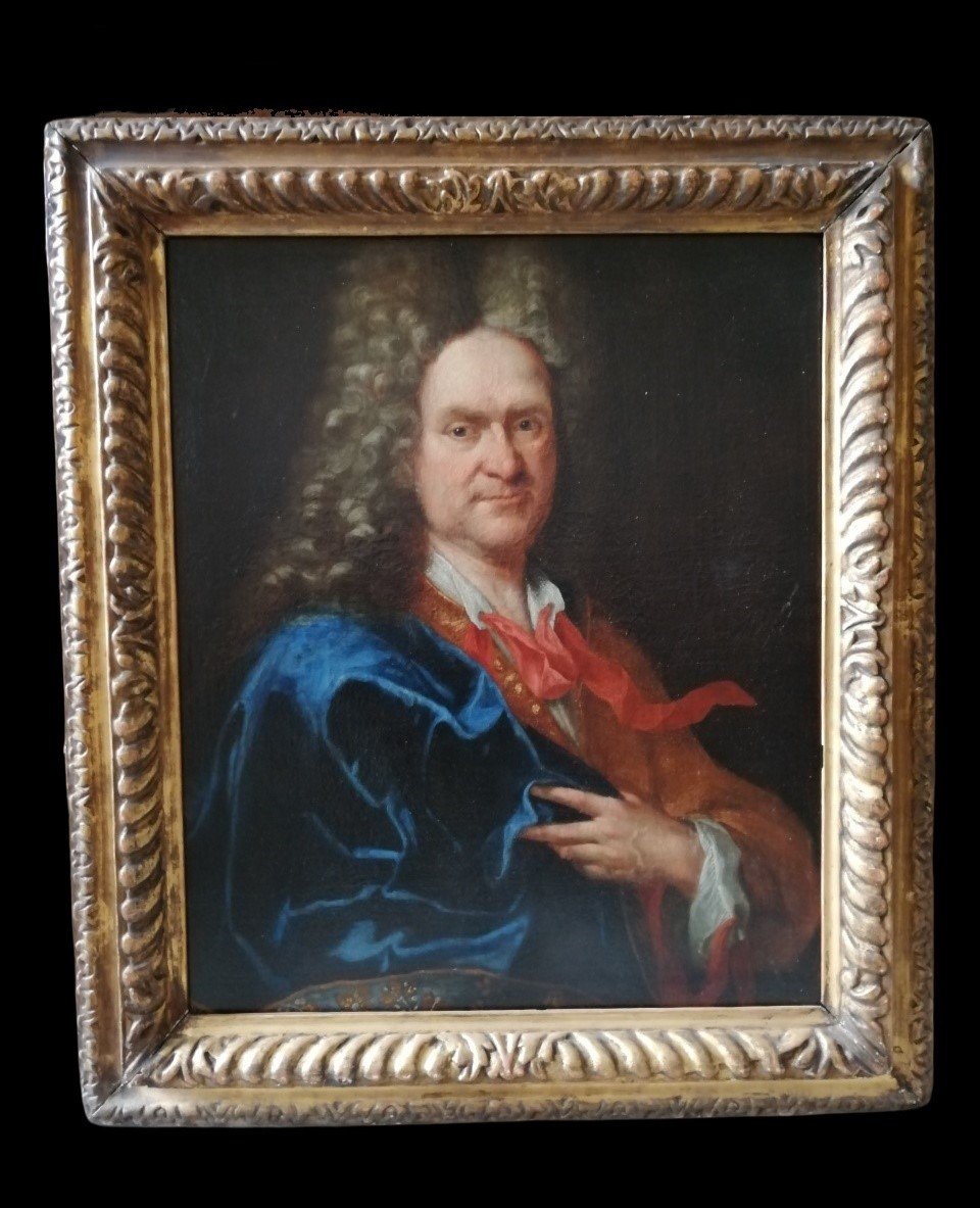 Beau Portrait d'époque Louis XIV