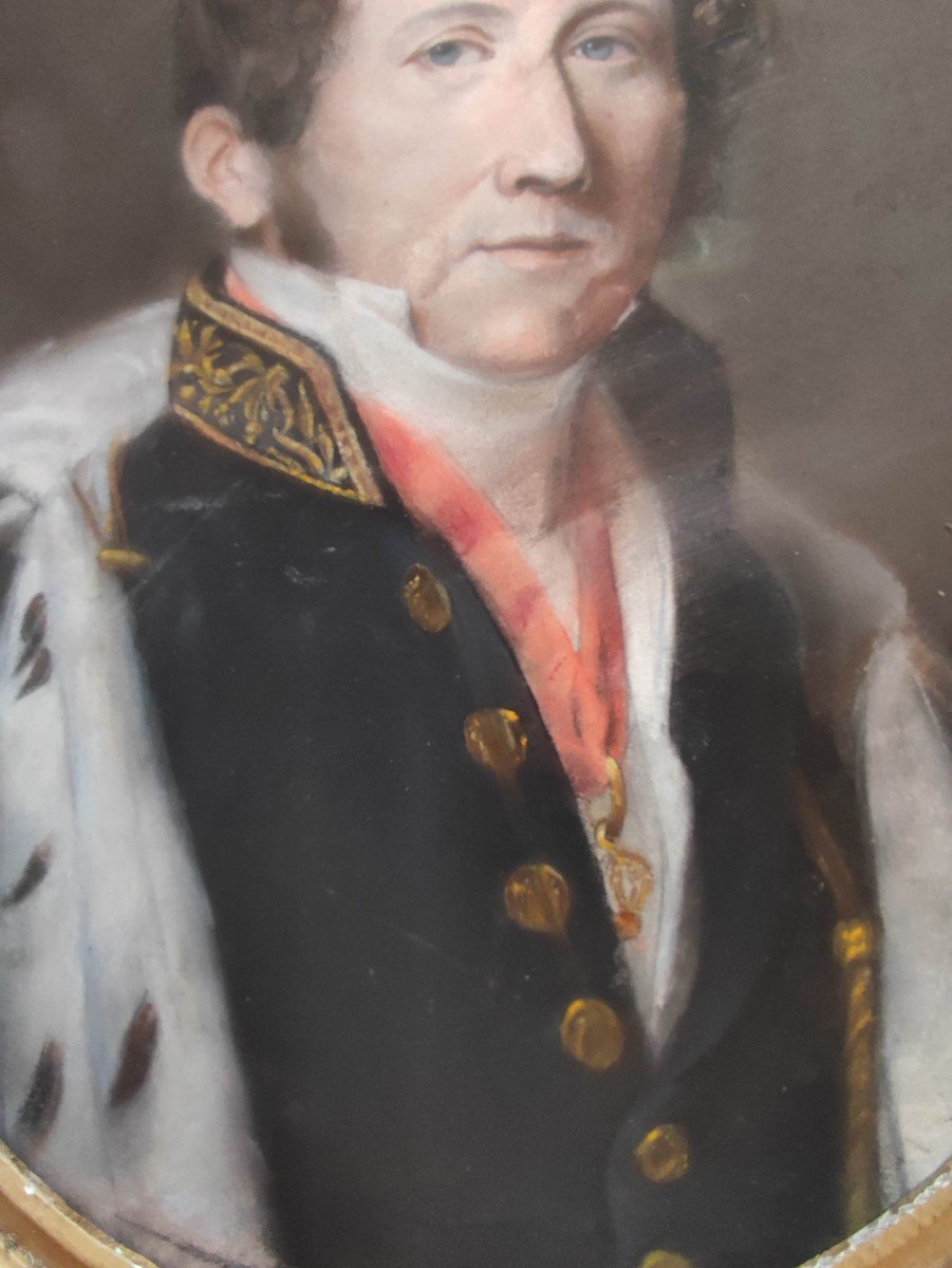 Pastel Portrait Of A Restoration Period Officer-photo-3