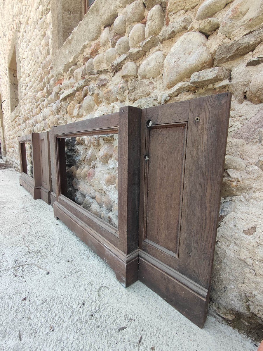 Pair Of Old Oak Radiator Covers-photo-1