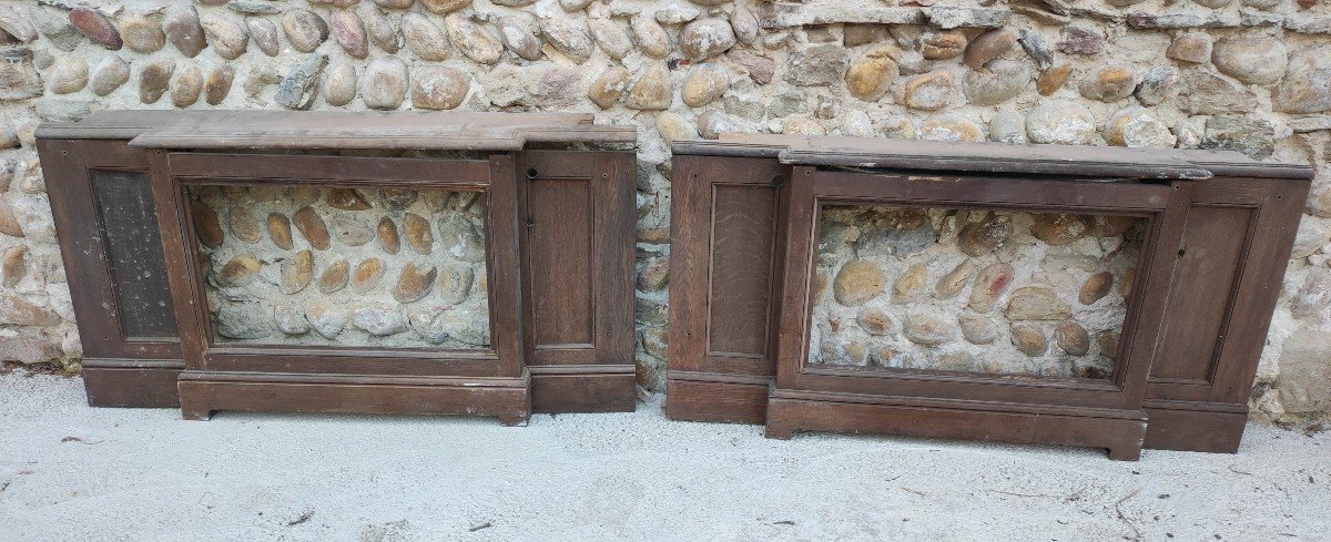 Pair Of Old Oak Radiator Covers