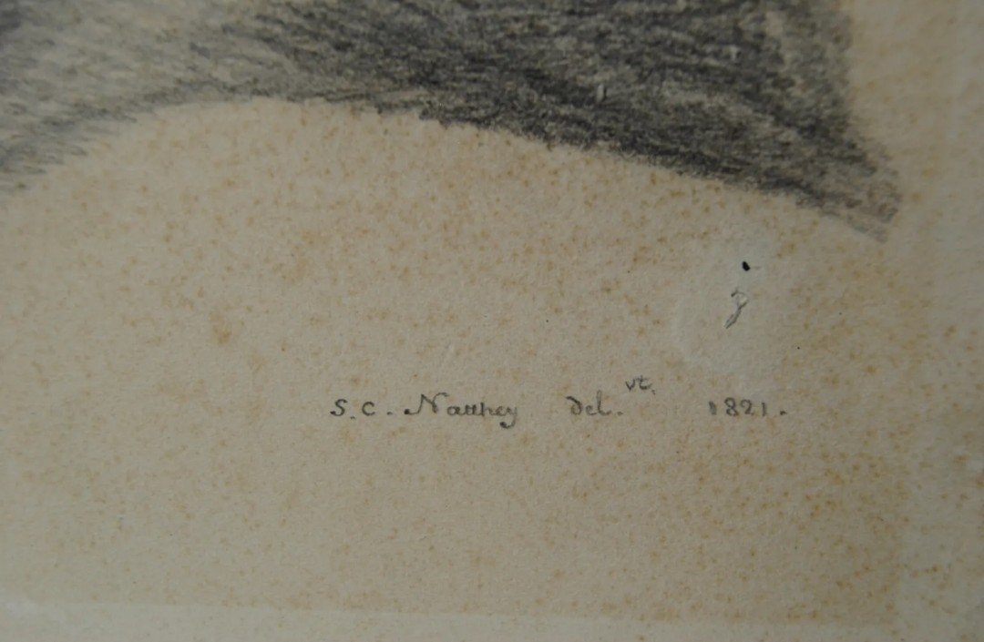 Drawing Portrait Of Man 1821 S.c. Natthey (nyon, Switzerland)-photo-2