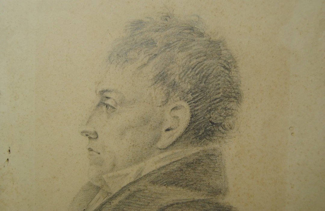Dessin Portrait d'Homme 1821 S.C. NATTHEY (Nyon, Suisse)-photo-3