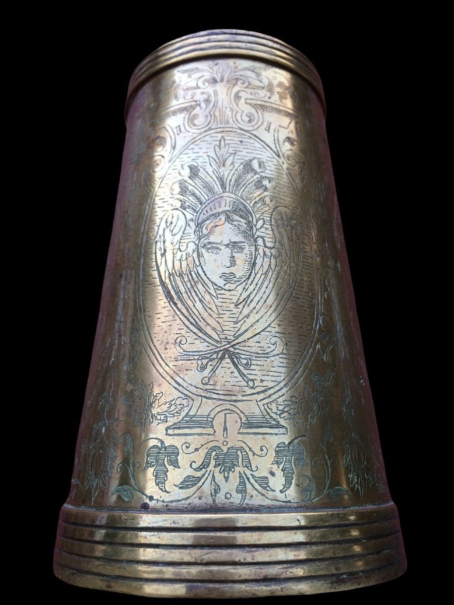 Pot (à Pinceaux ?) En Bronze d'époque Louis XIV-photo-4