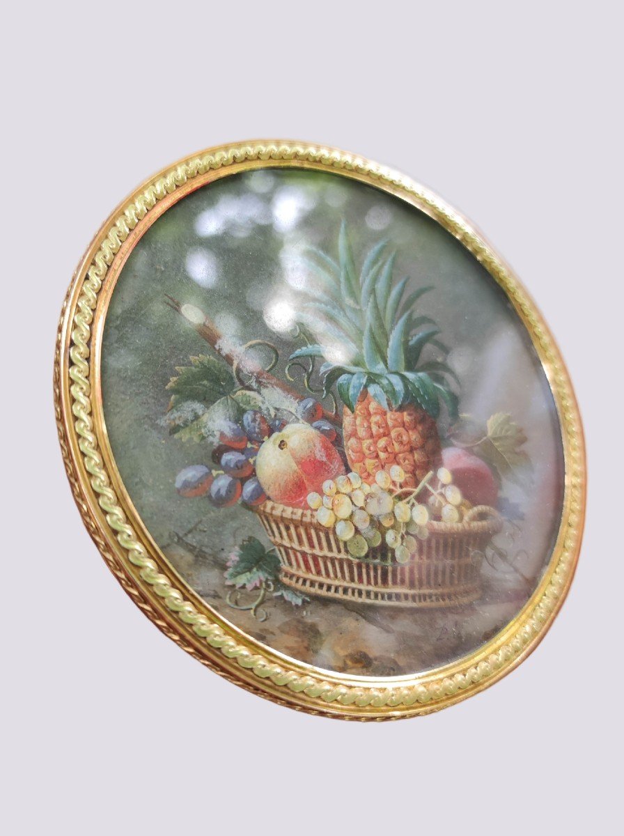 Nature Morte Miniature Vers 1800, Dlg De Lelong-photo-2