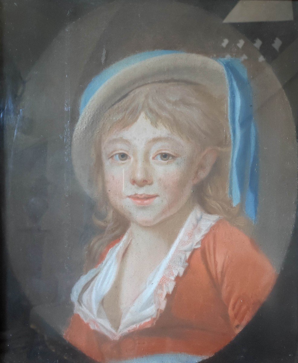 Portrait d'Enfant XVIIIème Au Pastel