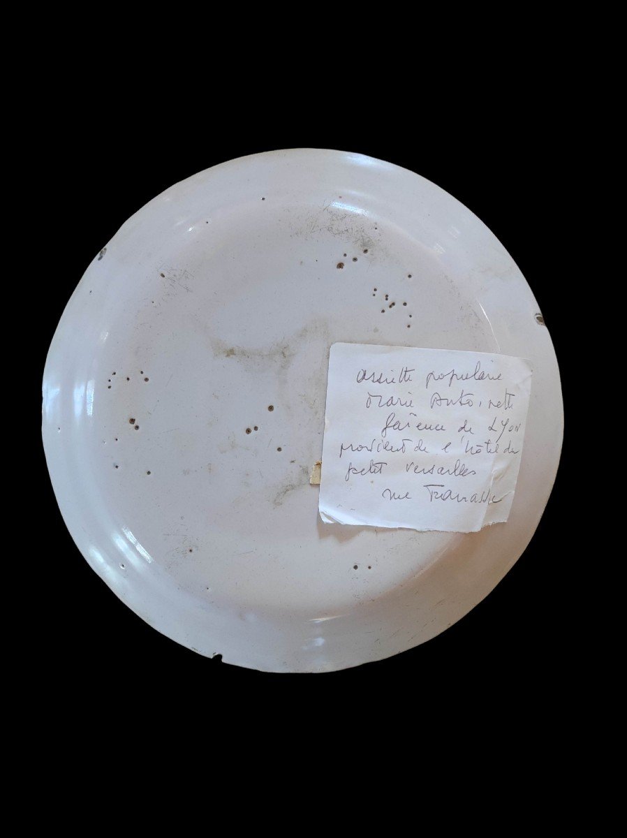 Interesting Roanne Earthenware Plate With The Profile Of Marie-antoinette-photo-4