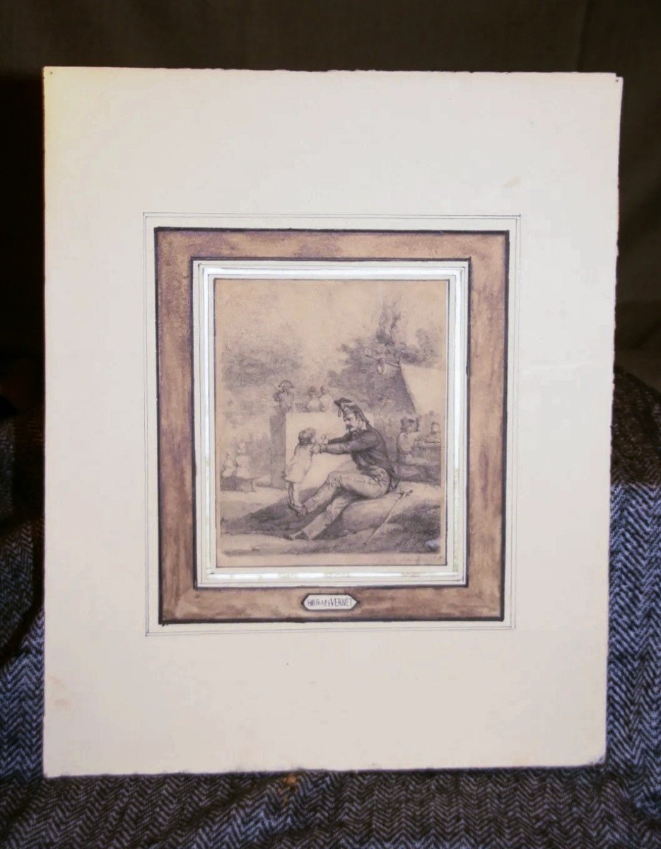 Horace Vernet, Dessin Original De 1818-photo-1