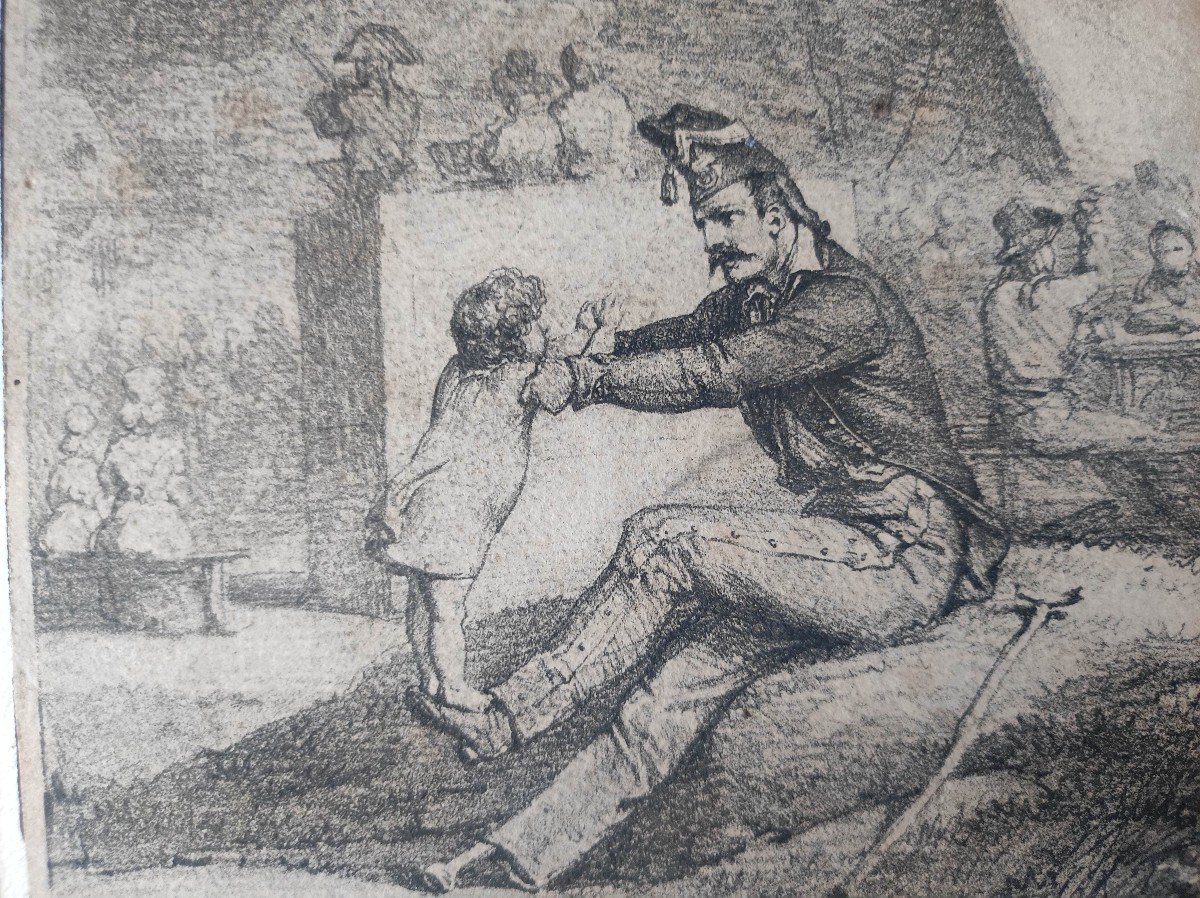 Horace Vernet, Dessin Original De 1818-photo-2