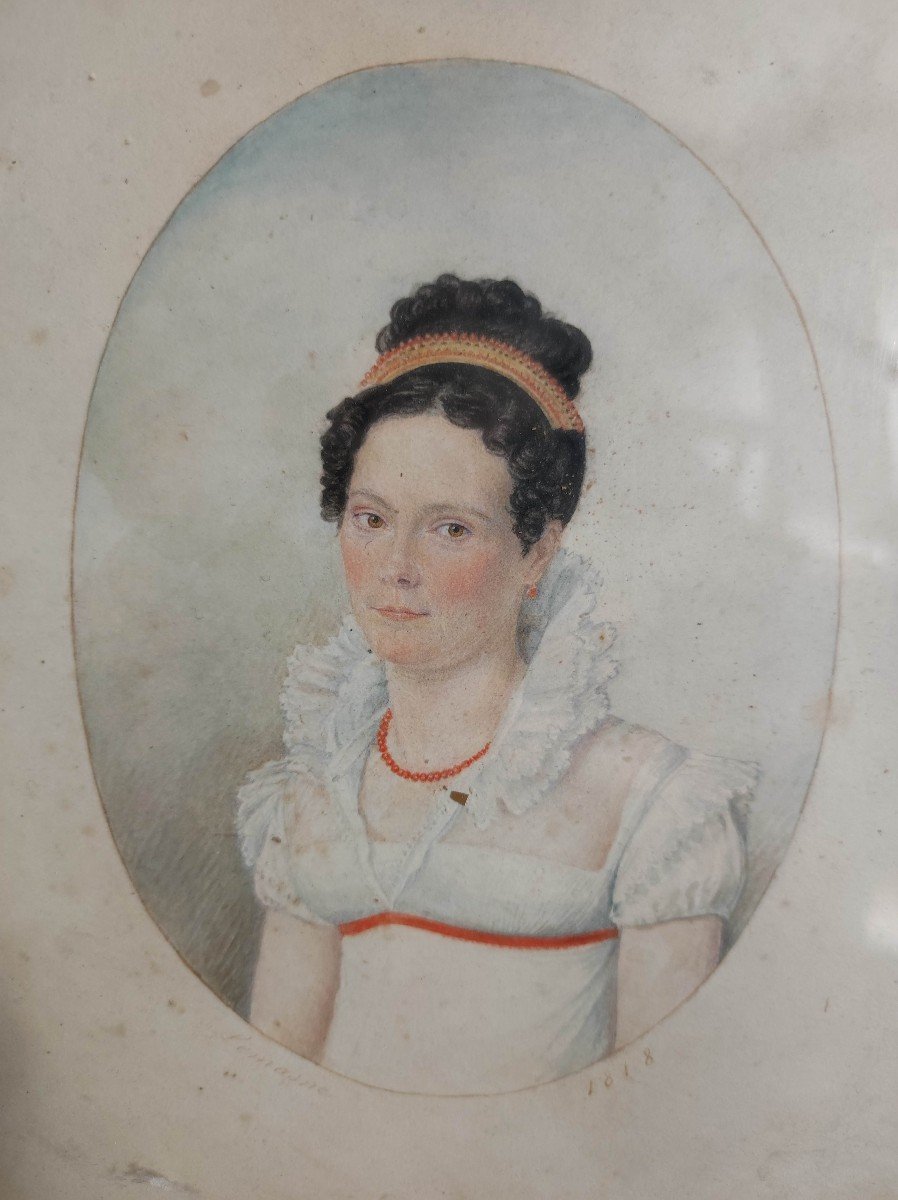 Petit Portrait à La Gouache 1818-photo-4
