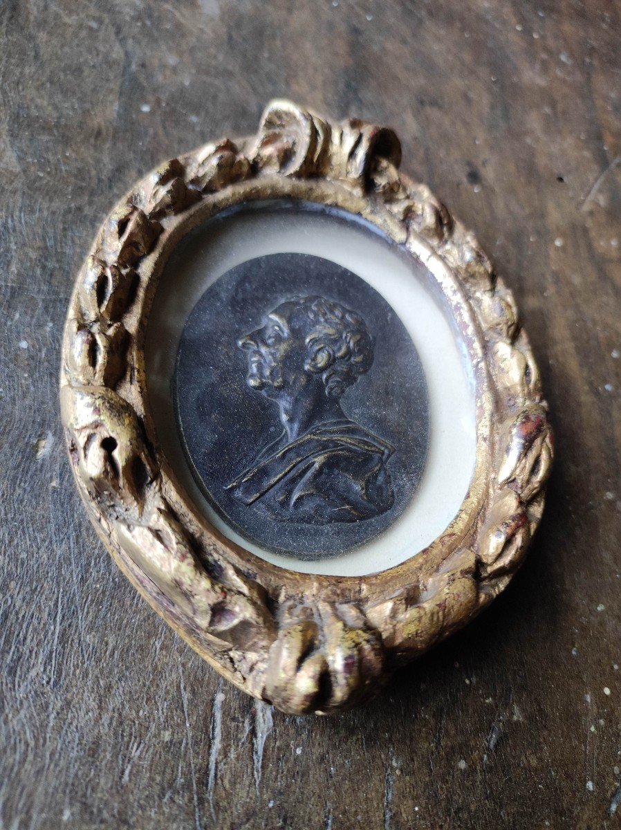 Bronze Medal Profile Of Diderot XVIII-photo-4