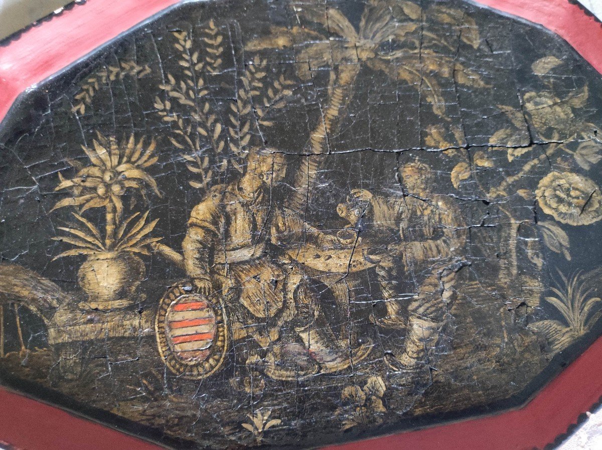 Small Chinese Lacquer Tray 18th Century-photo-4