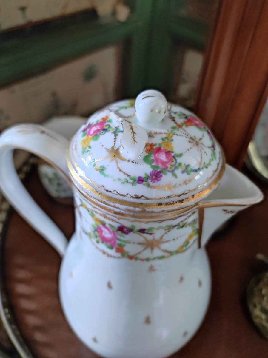 Pretty Porcelain Jug From Paris, Late 18th Century-photo-4