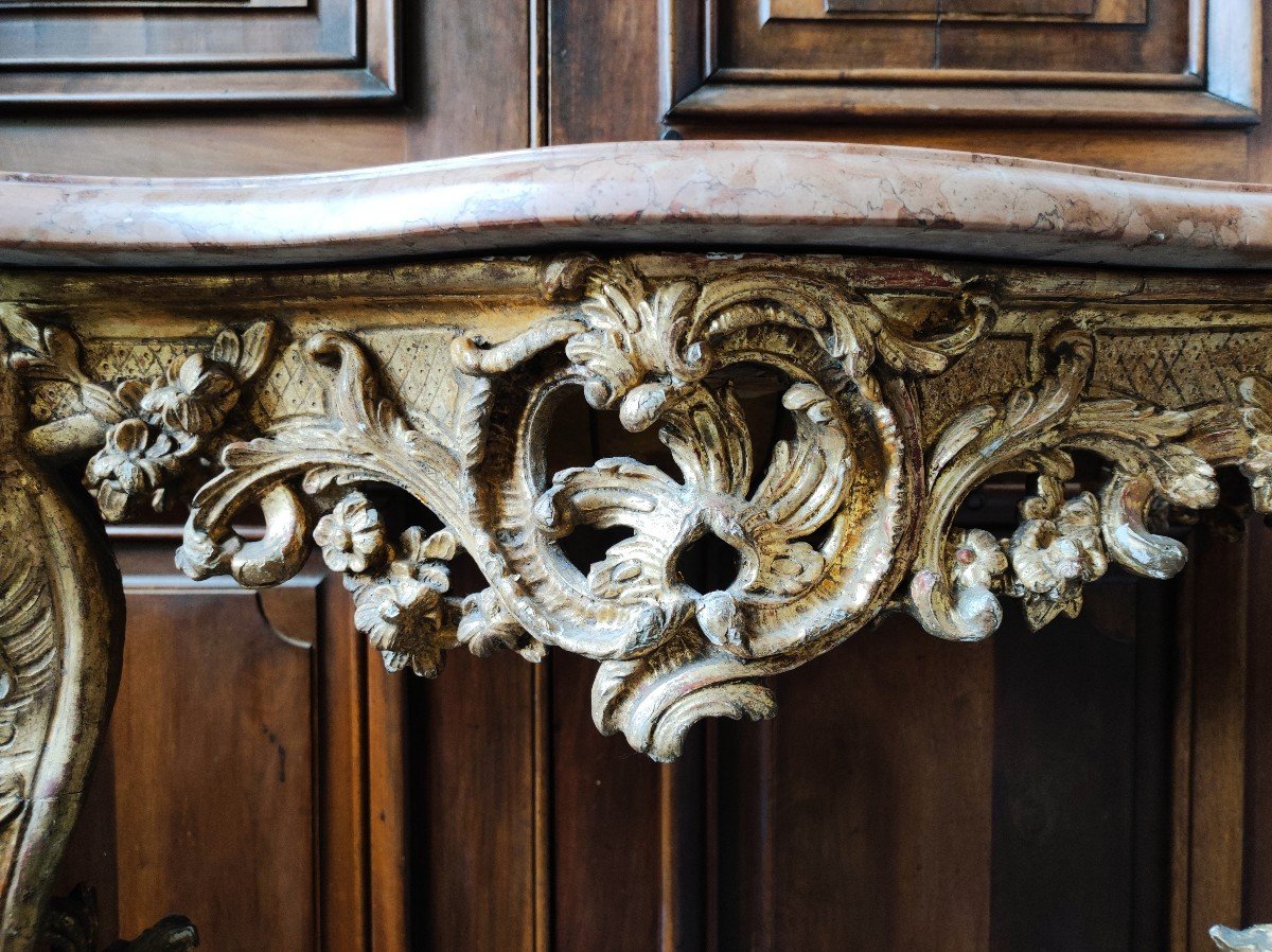 Console En Bois Doré XVIIIème-photo-2