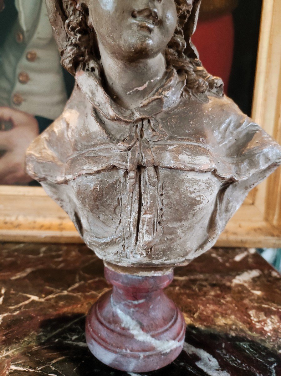 Small Terracotta Bust, 18th Century-photo-2