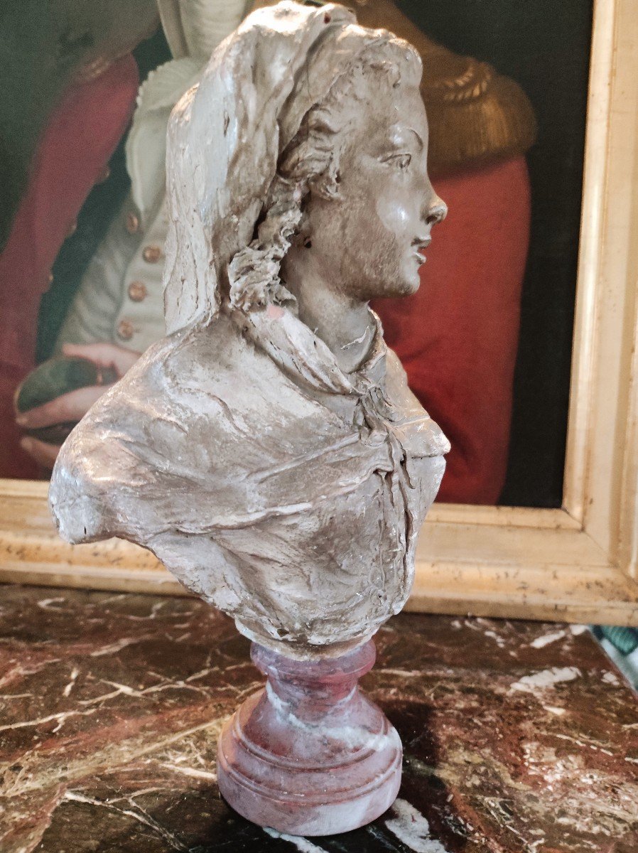Small Terracotta Bust, 18th Century-photo-2