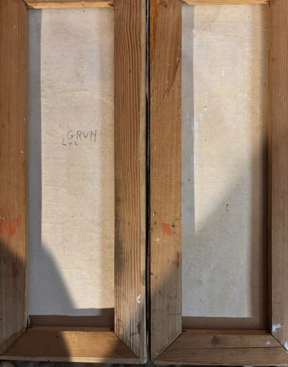 Luc Grun, Diptyque (huile Sur Toile)-photo-1