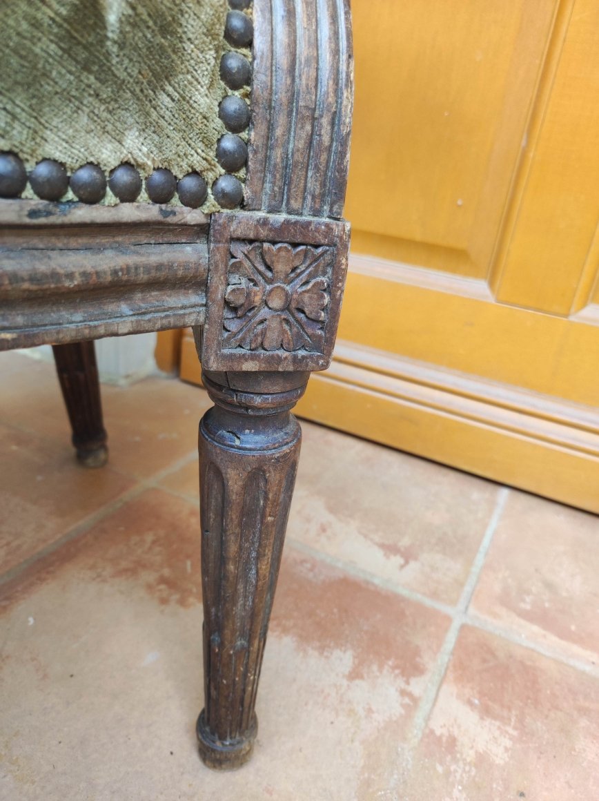 Louis XVI Period Cabriolet Armchair-photo-2