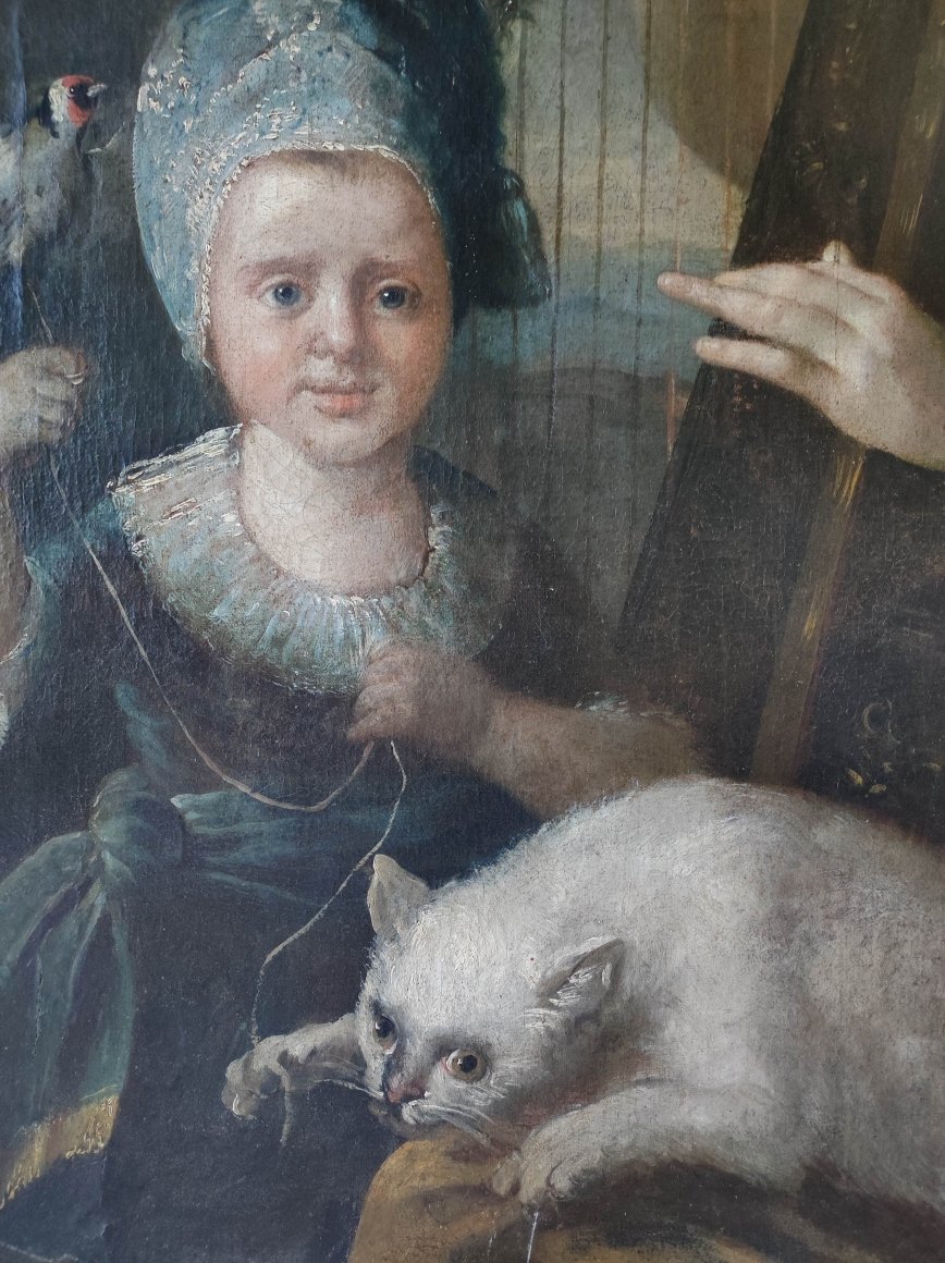Important Portrait De Famille XVIIIème-photo-4
