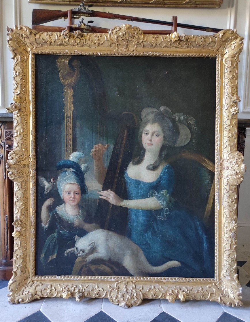 Important Portrait De Famille XVIIIème