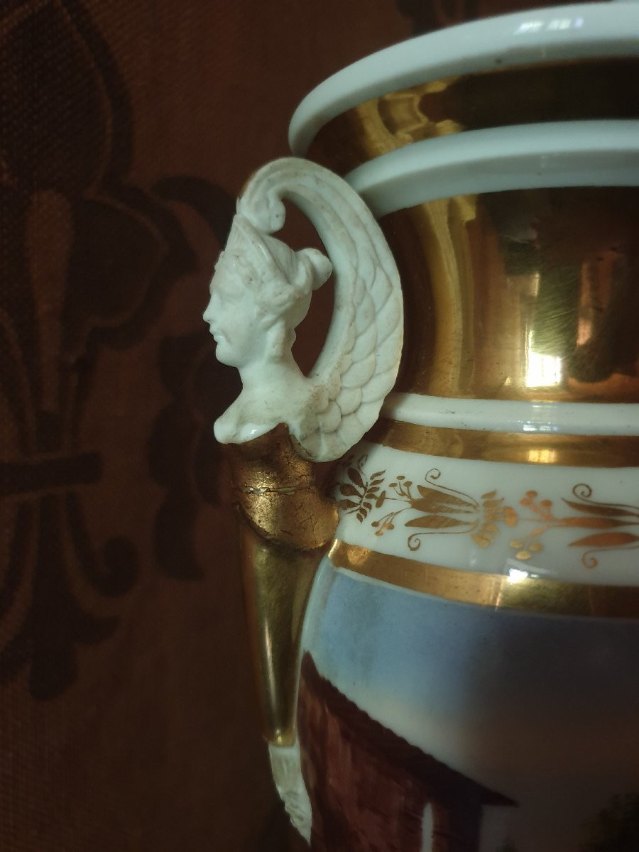 Vase en porcelaine de Paris époque Empire-photo-1